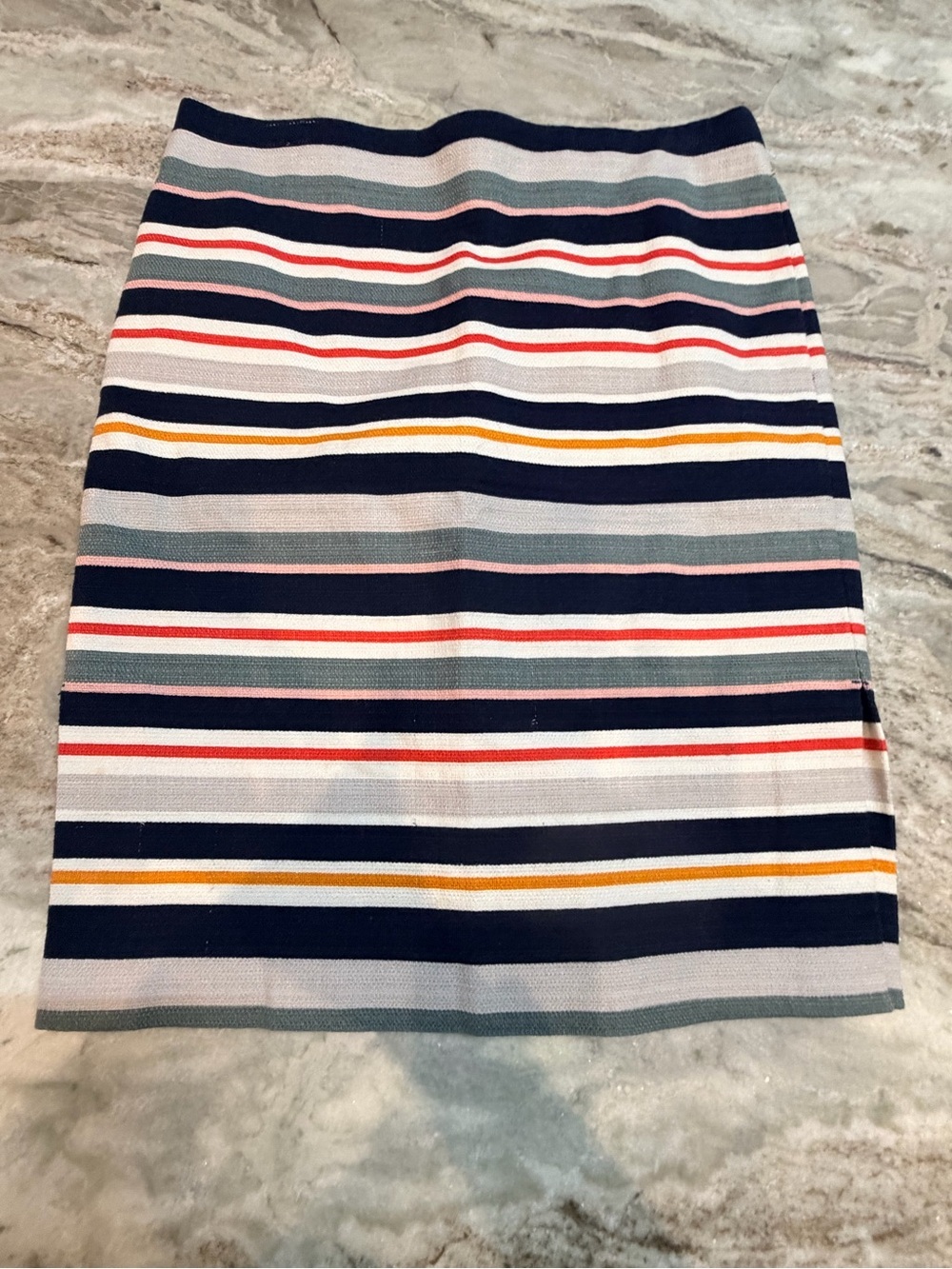 LOFT Outlet Striped Knit Pencil Skirt Size 10 Multicolor Stretch